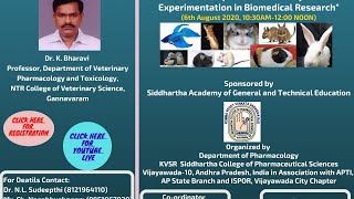 Webinar On Ethical Principles Of Laboratory Animal Experimentation In Biomedical Research
