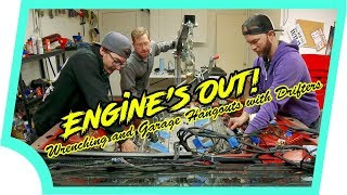 Project 240SX: Engine Pull and Garage Hangs!🍻(Pt.4 / End)