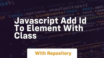 javascript add id to element with class