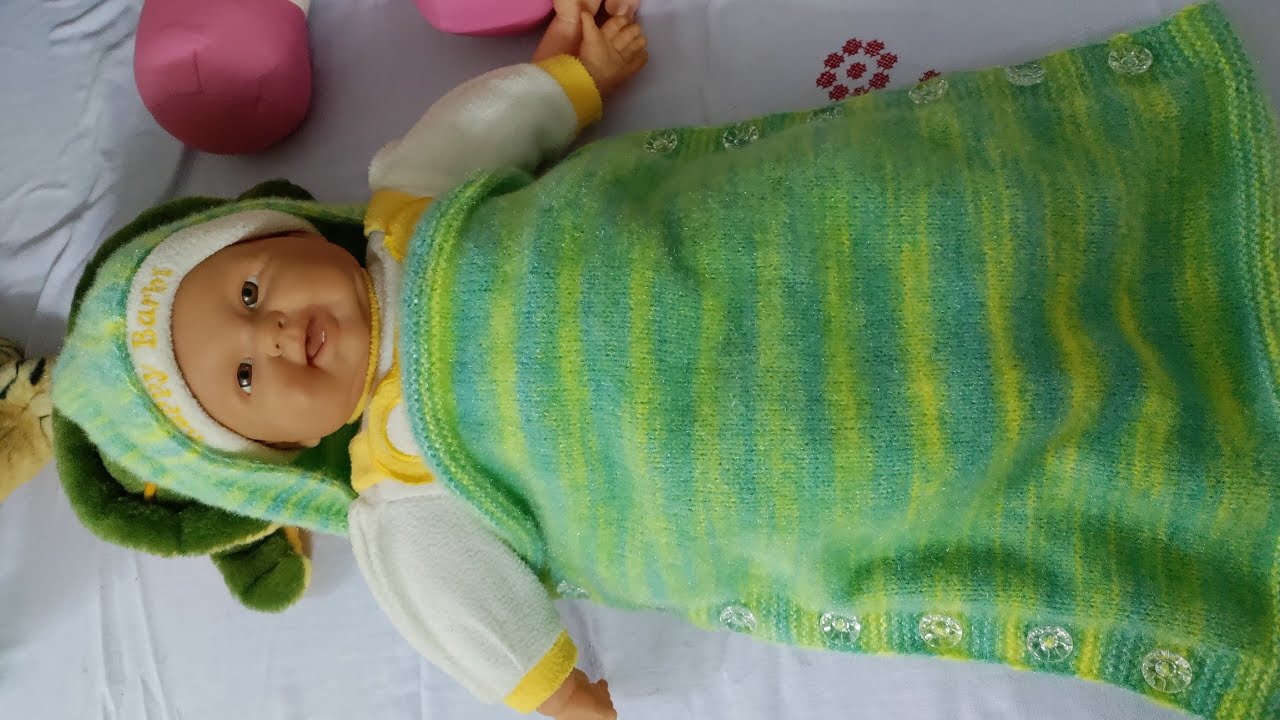 How to knit baby sleeping bag ( newborn - six months baby)/  बच्चों का sleeping bag बनाना सीखें