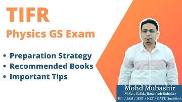 TIFR Physics GS Exam || Preparation Strategy || Books || Tips by MM Sir