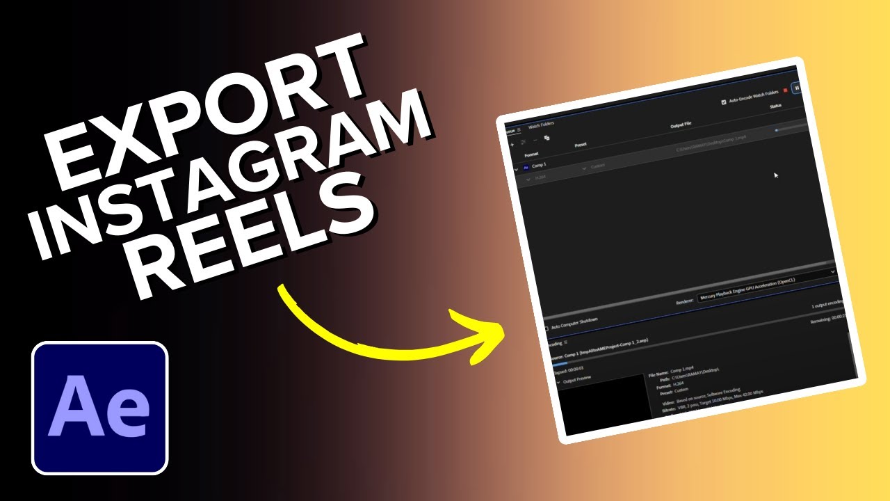 How to Export Instagram Reels in After Effects - YouTube