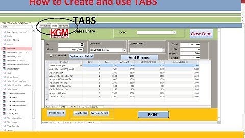 Microsoft Access Tips  Using Tab control to display multiple forms in one main form