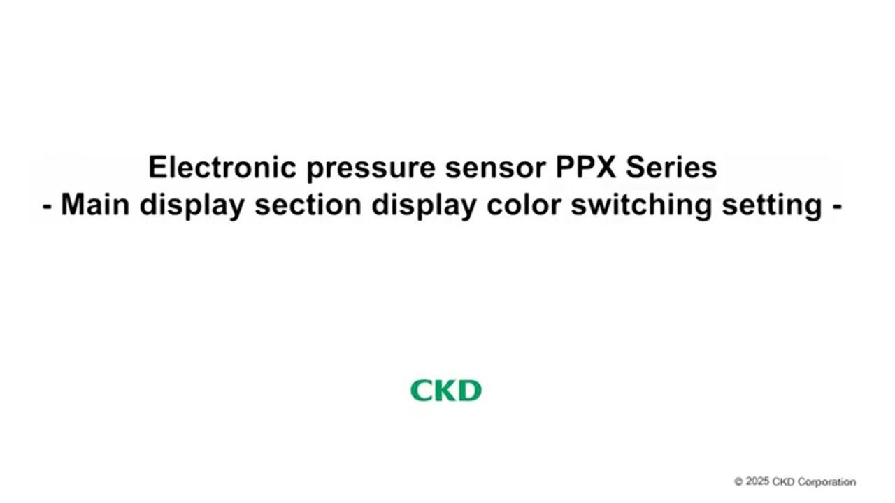 PPX Series Easy Manual ~Main display section display color switching setting~