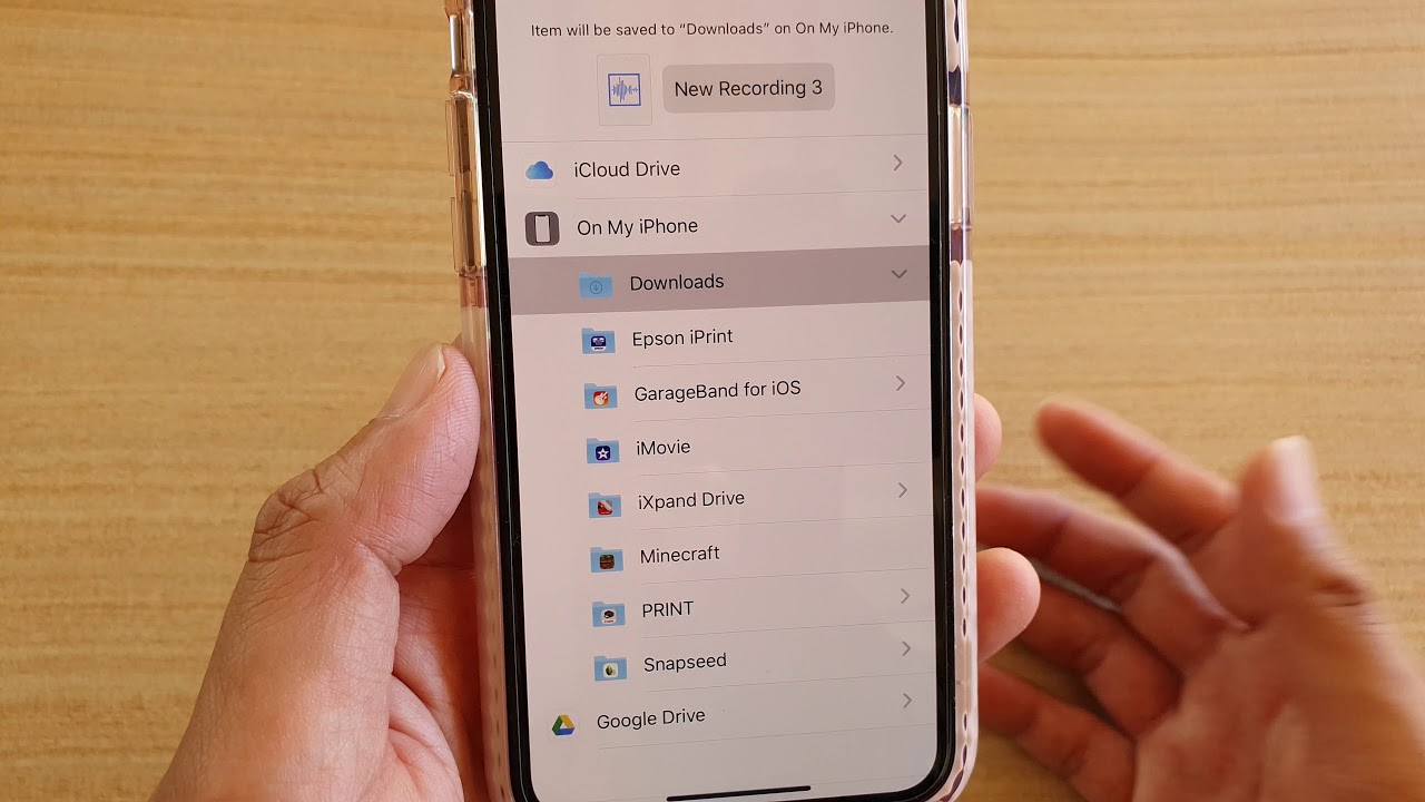IOS 13 How To Save Voice Memo To IPhone File System YouTube
