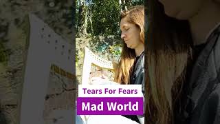 Playing Mad World in the style of Gary Jules music neoclassical harp duo cover