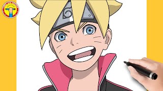 How to draw Boruto Uzumaki step by step | Easy drawing tutorial for beginners screenshot 4