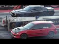 Honda Civic vs Hellcat - drag racing