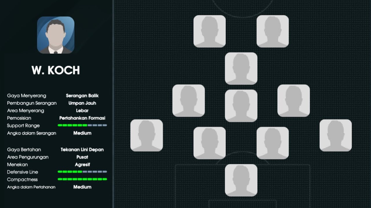 Manager W. Koch 4312 eFootball Pes Mobile 2021