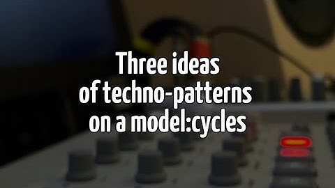 Three ideas of techno-patterns on a model:cycles