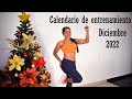 Calendario de entrenamiento Diciembre