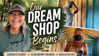     The Cottage Apothecary Build Begins! | Garden Cleanup & Shop Build Progress