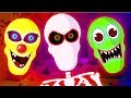 Funny Colored Glowing Faces Finger Family + Spooky Scary Skeleton Songs For Kids | Teehee Town