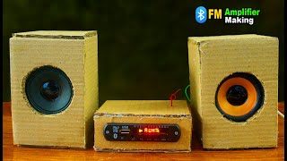 How to make Bluetooth Amplifier at home Using Cardboard - Making Cardboard Bluetooth Amplifier