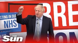 PM Boris Johnson launches the Conservative Party’s election campaign bus in Oldham