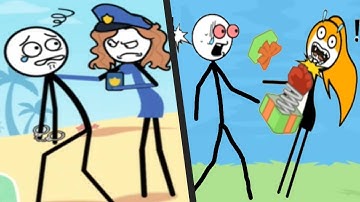 DRAW FLY vs SUPER SWING - All Levels Stickman Puzzle Satisfying Double Mobile Android Gameplay ios