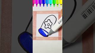 Coloring a Cute Winter Mitten! ✨❄️ #Shorts #coloring #satisfyingcoloring #art #mittens #winter