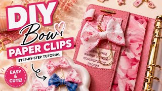 How to Make Bow Paper Clips| Easy DIY Planner Accessories