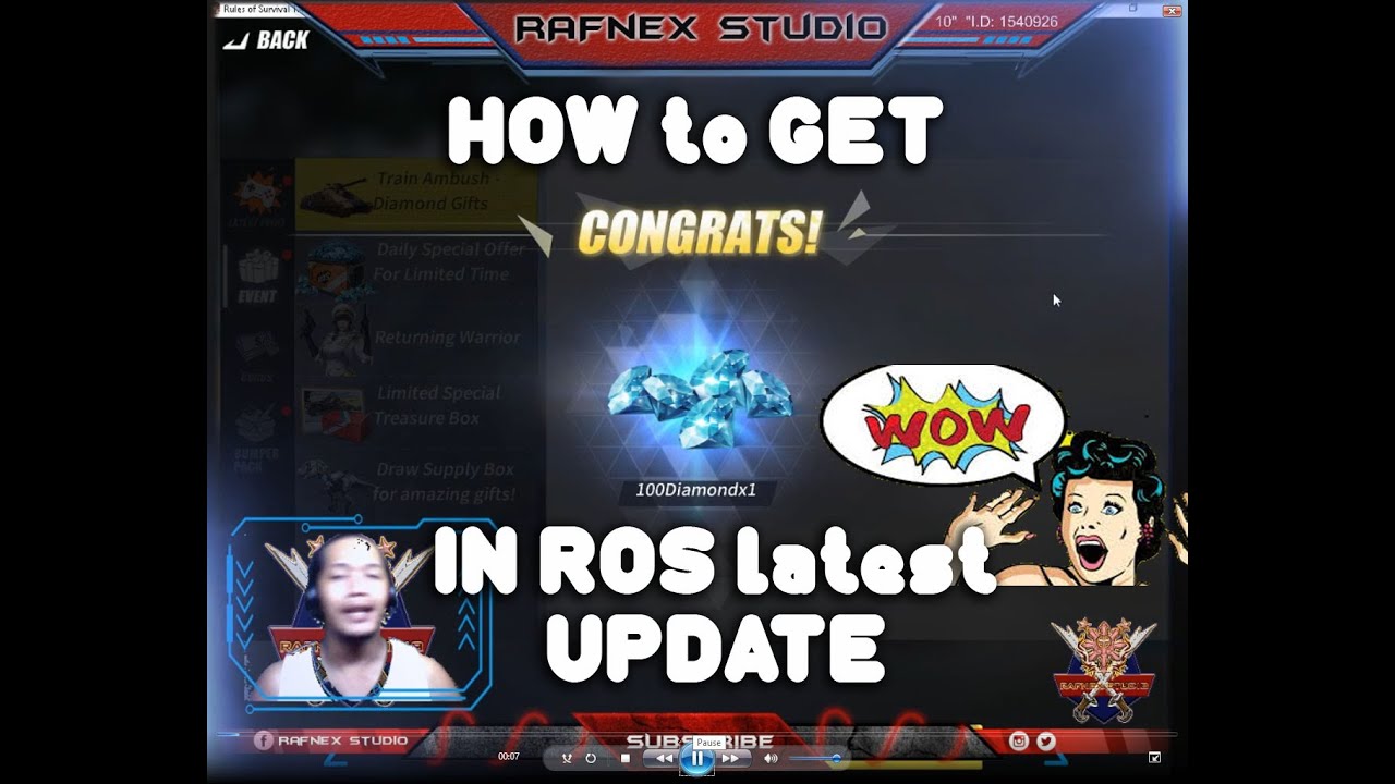 HOW TO  GET 100 DIAMOND in ROS UPDATE 2020