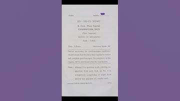 Gurugram university B.com semester-3(2023) Basics of retailing paper #studymaterial #exam #shorts