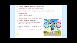 Olimpiyat Oyunları Metni Etkinlikleri Cevapları Türkçe 5 .Sınıf Resimi