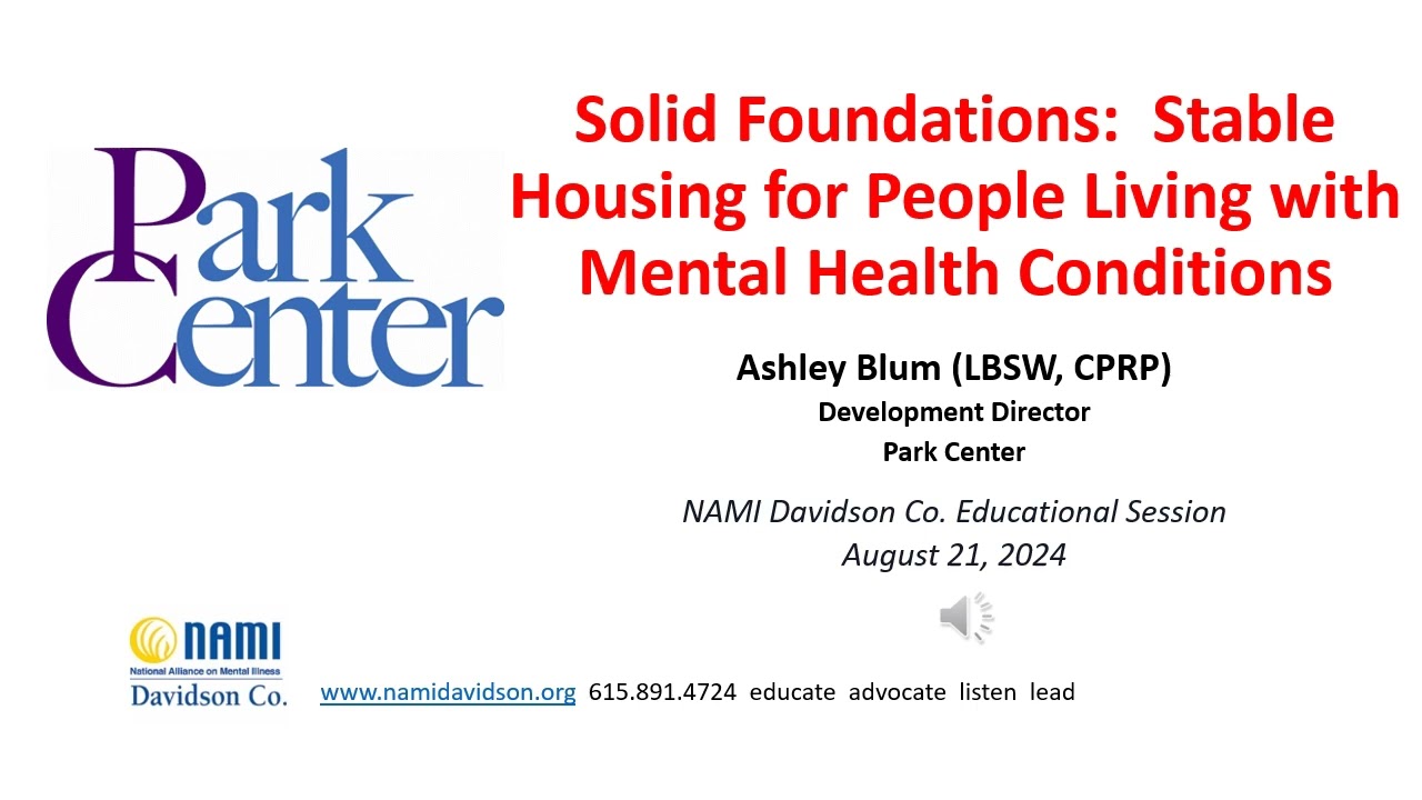 Solid Foundations:  Stable Housing for People Living with Mental Health Conditions