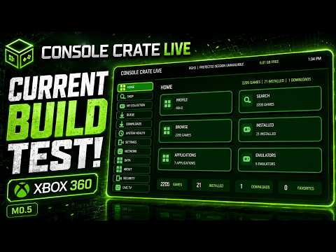 Console Crate Live Running on Xbox 360! | Current M0.5 Build Test