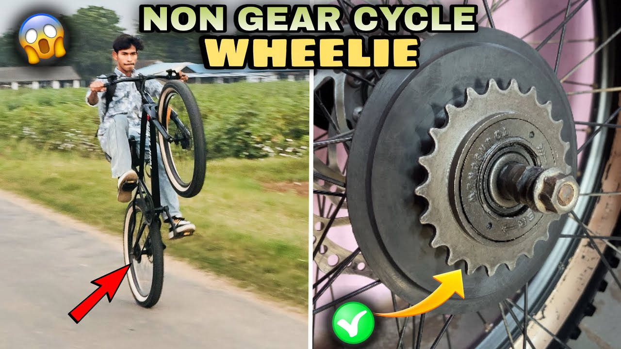 Non Gear Cycle Wheelie | How to Wheelie in Normal Cycle😱Cycle Wheelie?