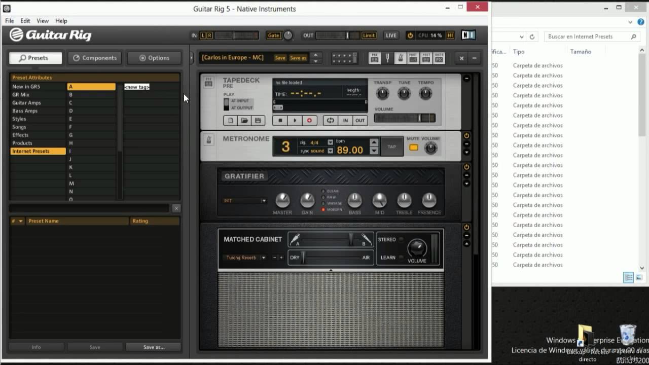 guitar rig presets location