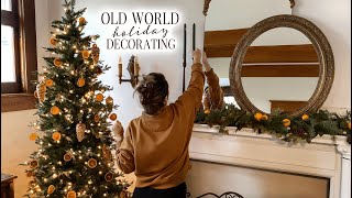 Old World Holiday Decor in Our Victorian Dining Room: Orange Slice Ornaments, Pumpkins & Ironstone