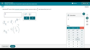 Finding a specified term of a geometric sequence given the common ratio and first term