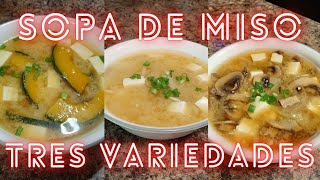 Tres Recetas de Sopa de Miso (Comida Japonesa Fácil)