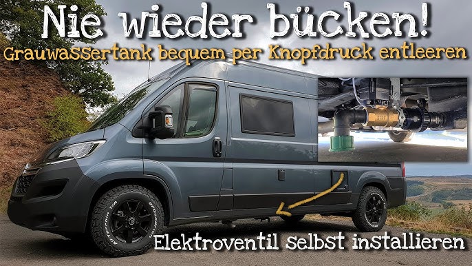 Kugelventil 12V Abwasser ∅25mm Wohnmobil Wohnwagen Schmutzwasser