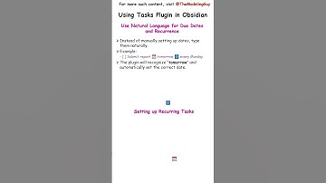 Tasks Plugin in Obsidian