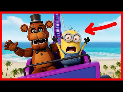 1 Minute: Minions vs. Freddy Fazbear Roller Coaster 360 Timer