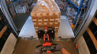 Loading Pallets with Dangerous Goods - POV Truck Driving