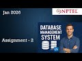 Data Base Management System NPTEL Week 2 Assignment 2 Solution | Jan 2026 | IIT Kharagpur
