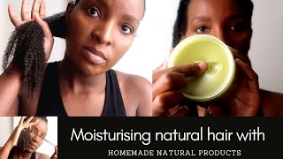 NATURAL HAIR MOISTURIZING ROUTINE Ft. HOMEMADE NATURAL PRODUCTS