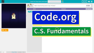 Chase Game with Events Lesson 16.1 Course C Code.org Tutorial with Answers