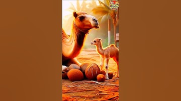 "A Beautiful Story of a Baby Camel and His Coconut Tree"🐫🌴! #shorts #ai #emotional #camel #cartoon