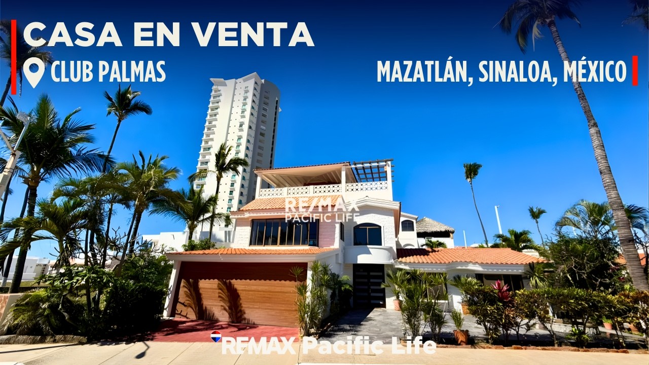 Hermosa Casa en Venta en Club Palmas, Mazatlán