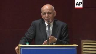 Ghani agitated in speech on political violence