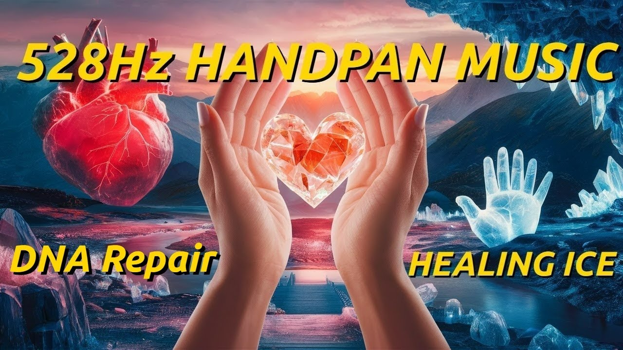 Handpan Melodies: 528 Hz DNA Repair | Heal Your Body & Ice ASMR 🏔️