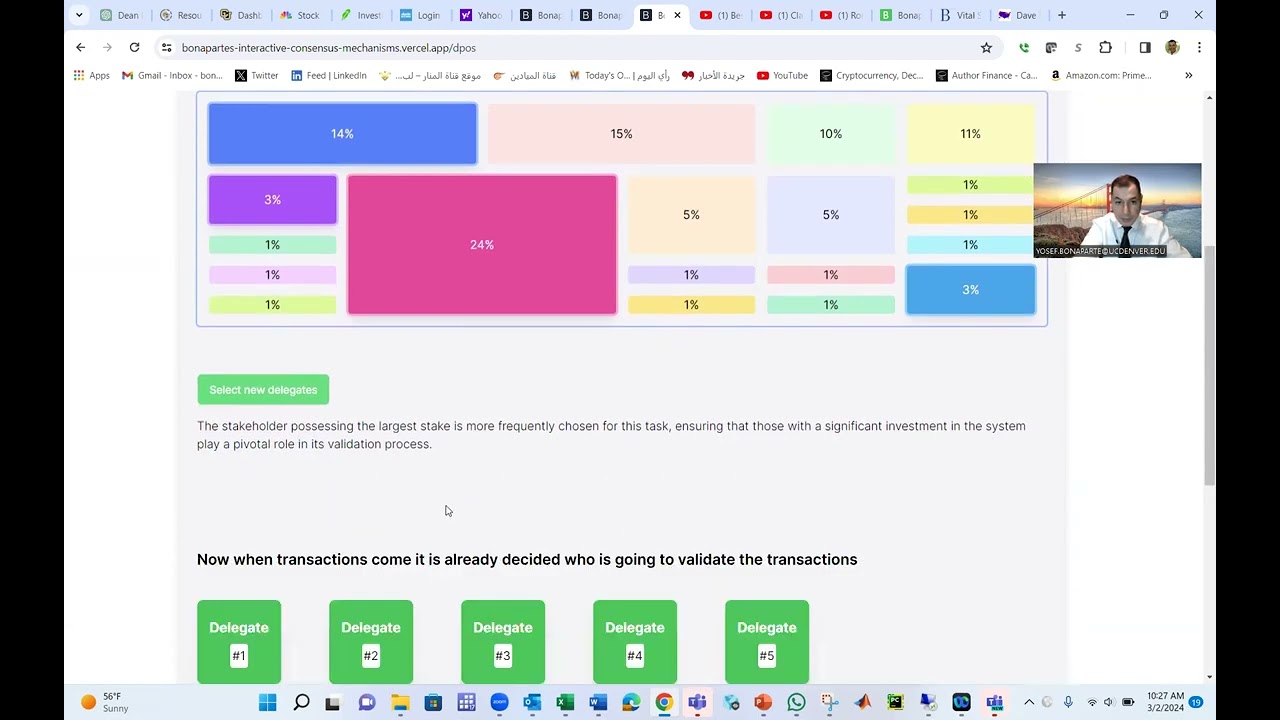 Interactive demo on How consensus mechanism works. Proof of work, proof of stake, proof of authority