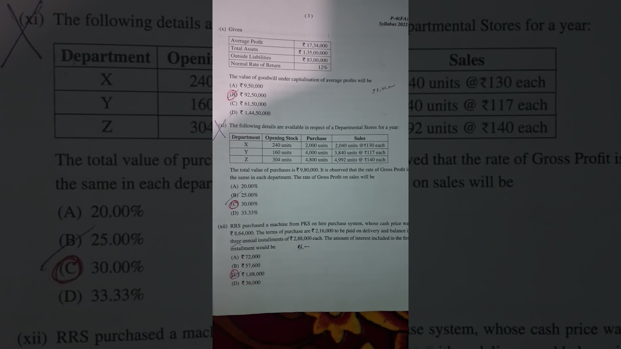 CMA Inter Group 1 Financial accounting Dec25 mcq key 