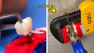 DIY Wrench with teeth. Cool Repair hacks and Tools