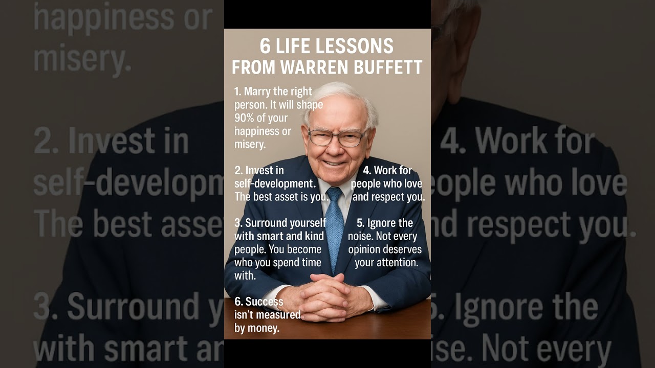 6 Life Lessons from Warren Buffett 💼 | Wisdom That Builds Real Success