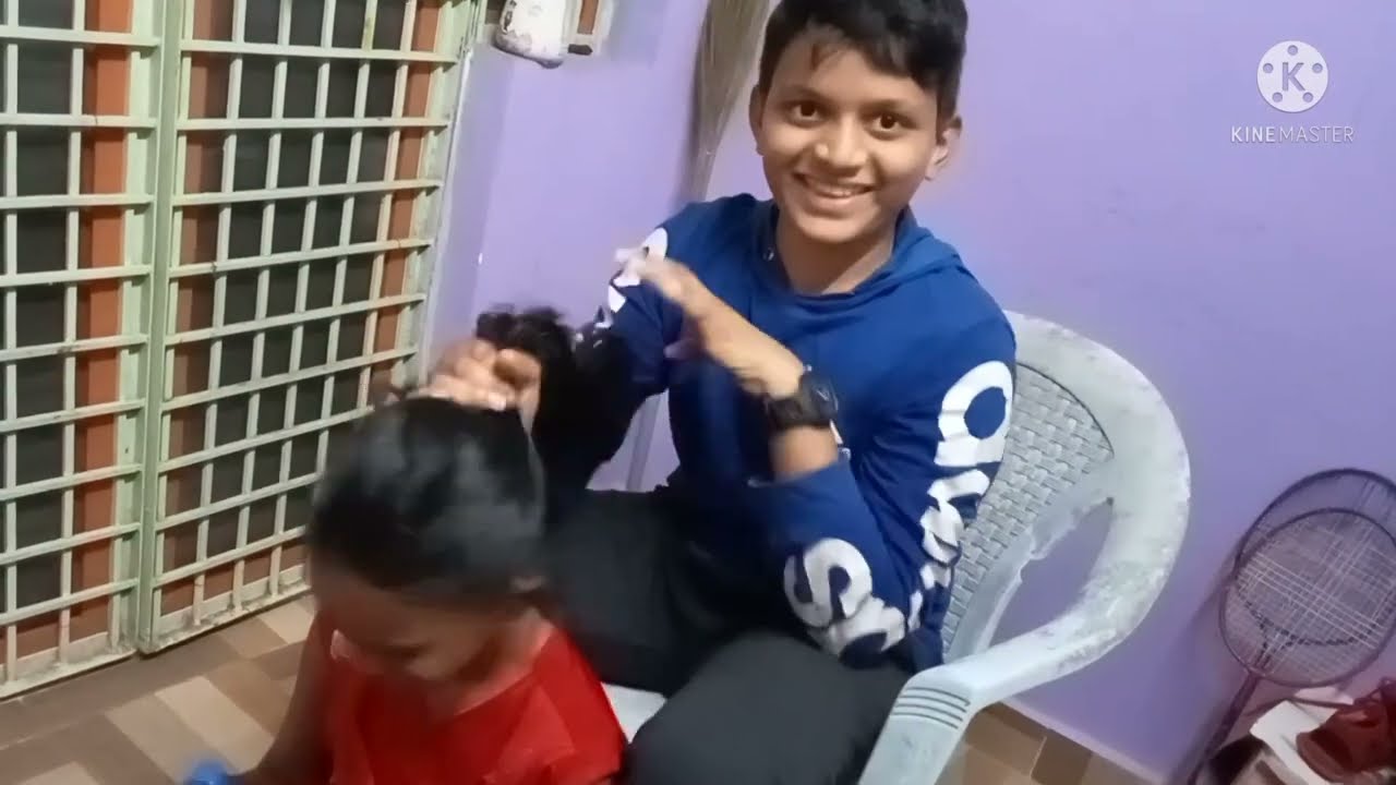 most request video oiling & smelling long hair/in telugu/