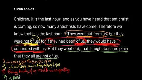 1 John 2 :19 - Can a True Christian Fall Away from God?