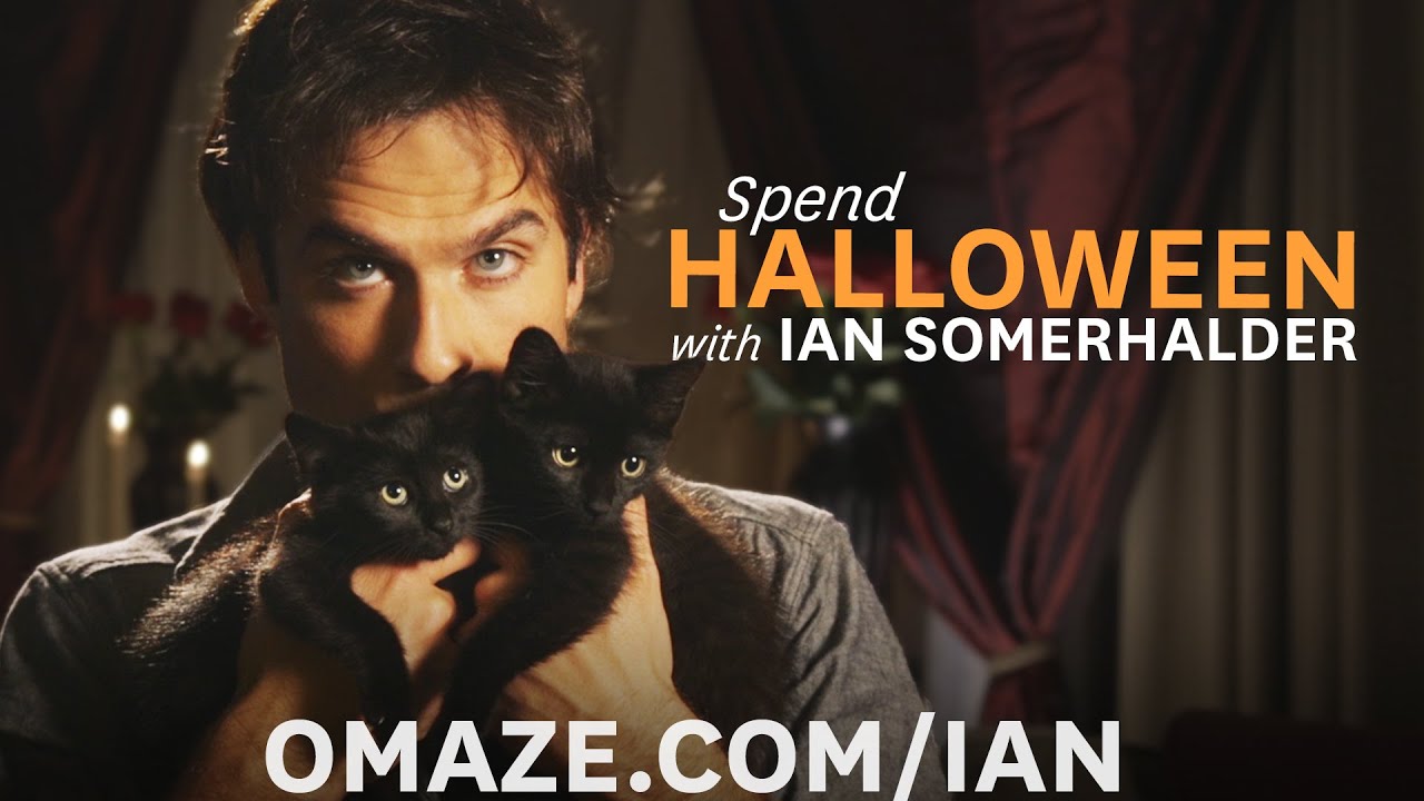 Ian Somerhalder cuddling with kittens! Spend Halloween with him. YouTube